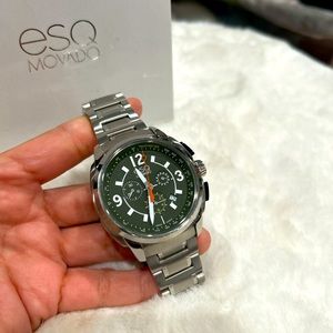 NEW - Men's ESQ Movado Excel Chronograph Watch with Green Dial (Model: 07301416)